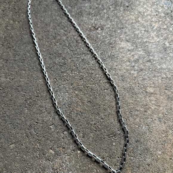 Mens Sterling Silver Link Chain Necklace 24 Inch - Picture 2 of 12
